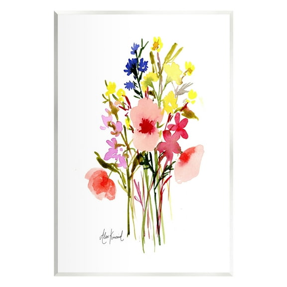 Stupell Industries Bold Cottage Bunches Botanical & Floral Painting Unframed Art Print Wall Art, 10 x 15