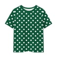 thumbnail image 5 of Zpanxa T Shirts for Girls Solid Color Round Neck Loose Fit Print Pattern Top Polyester Spandex 9 Years, 5 of 5