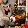 thumbnail image 4 of Bpyeka Polyester MittenChristmas Oven Gloves Baking Cooking Gloves Insulated High Temperature Resistants Microwave GlovesChristmas GiftsChristmas Decor, 4 of 6