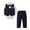 Navy, variant on Kiijoy Newborn Boys Formal Suit Long Sleeve Bodysuit Waistcoat Pants Bow-Tie 4Pcs Set, Sizes 0-3M