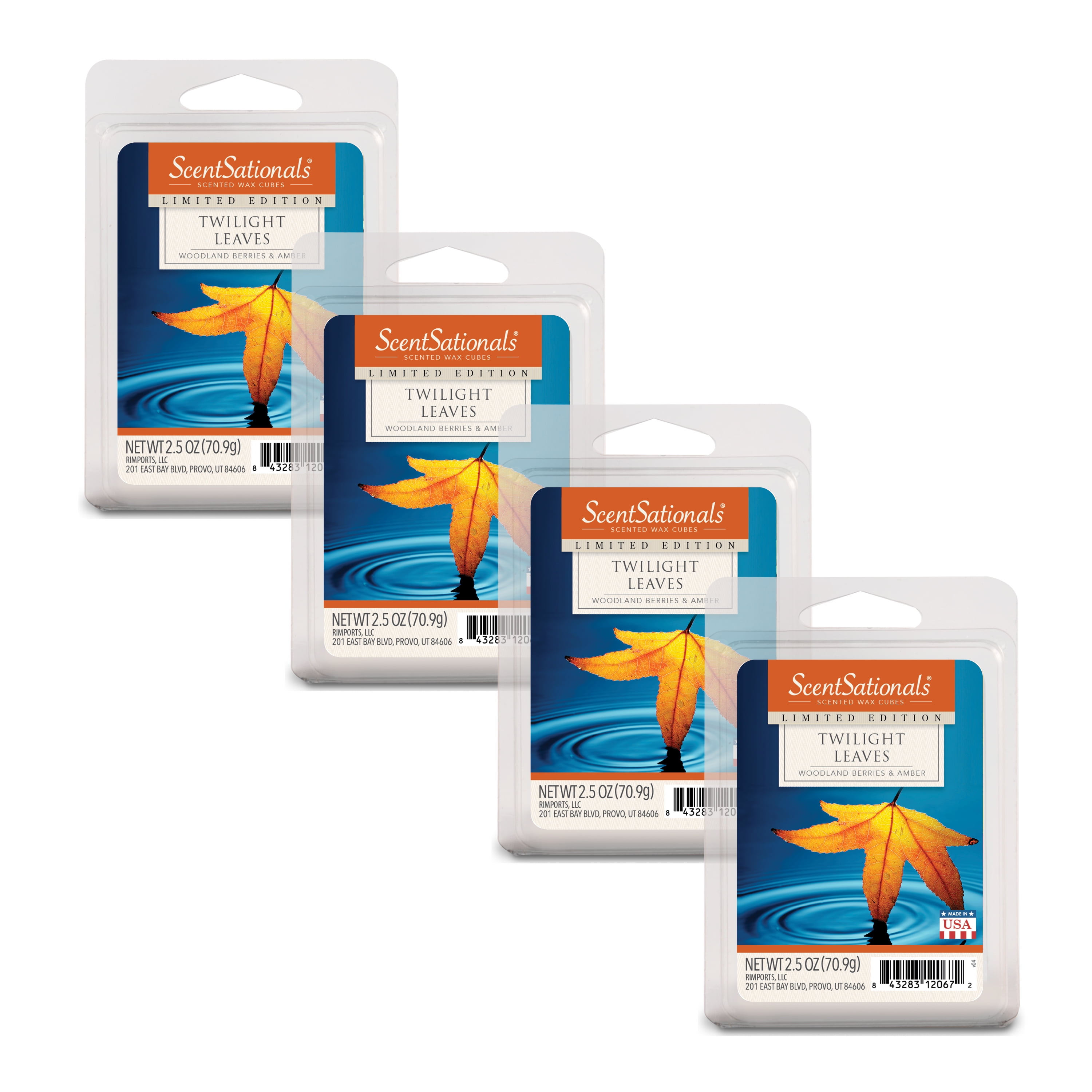 ScentSationals Twilight Leaves Wax Melt, 2.5 Ounces, 4-Pack