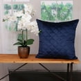 thumbnail image 5 of Tufted Diamond Navy Transitional Square Pillow, 5 of 9