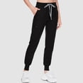thumbnail image 6 of felwors Women's Scrub Cargo Jogger Pants Medical Workwear Bottoms with 5 Pockets, Lightweight Ultra Soft 2-Way Stretch Fabric (Black, XS), 6 of 7