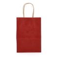 thumbnail image 5 of 30 pc Kraft Paper Bags Gift Bags Shopping Bags with Handles Dark Red 15x8x21cm, 5 of 6