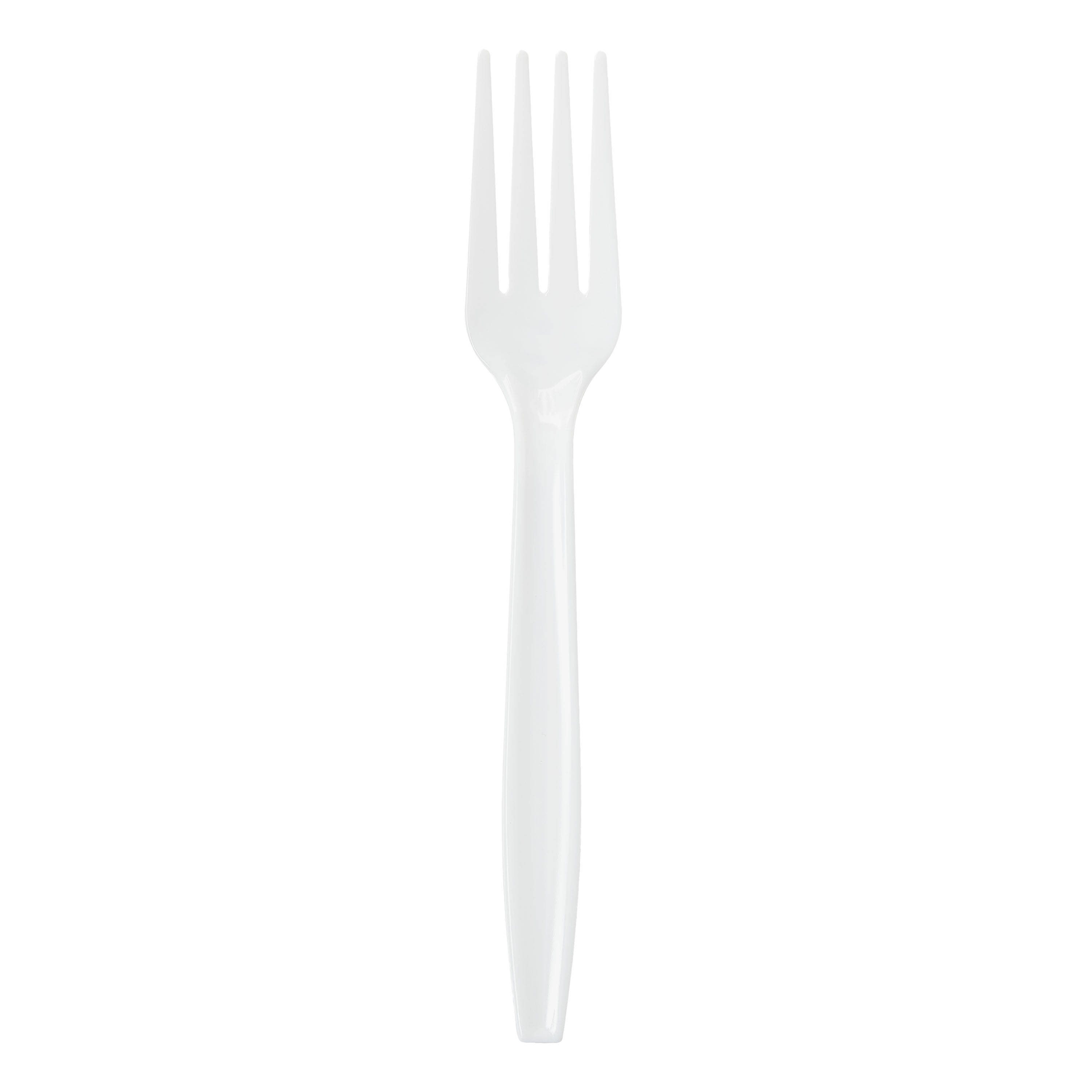 Great Value Everyday Disposable Plastic Forks, White, 100 Count - image 5 of 8