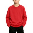 thumbnail image 3 of YOUYEDIAN Base Layer for Boys Casual Long Sleeve Crewneck Solid Color Shirt, 3 of 5