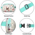thumbnail image 5 of Multicolor Christmas Deer Pattern Cute Fanny Packs for Women,Travel Waterproof Crossbody Fanny Bags Waist Purse for Women Anti Theft Adjustable Strap for Running Travel Cycling, 5 of 6