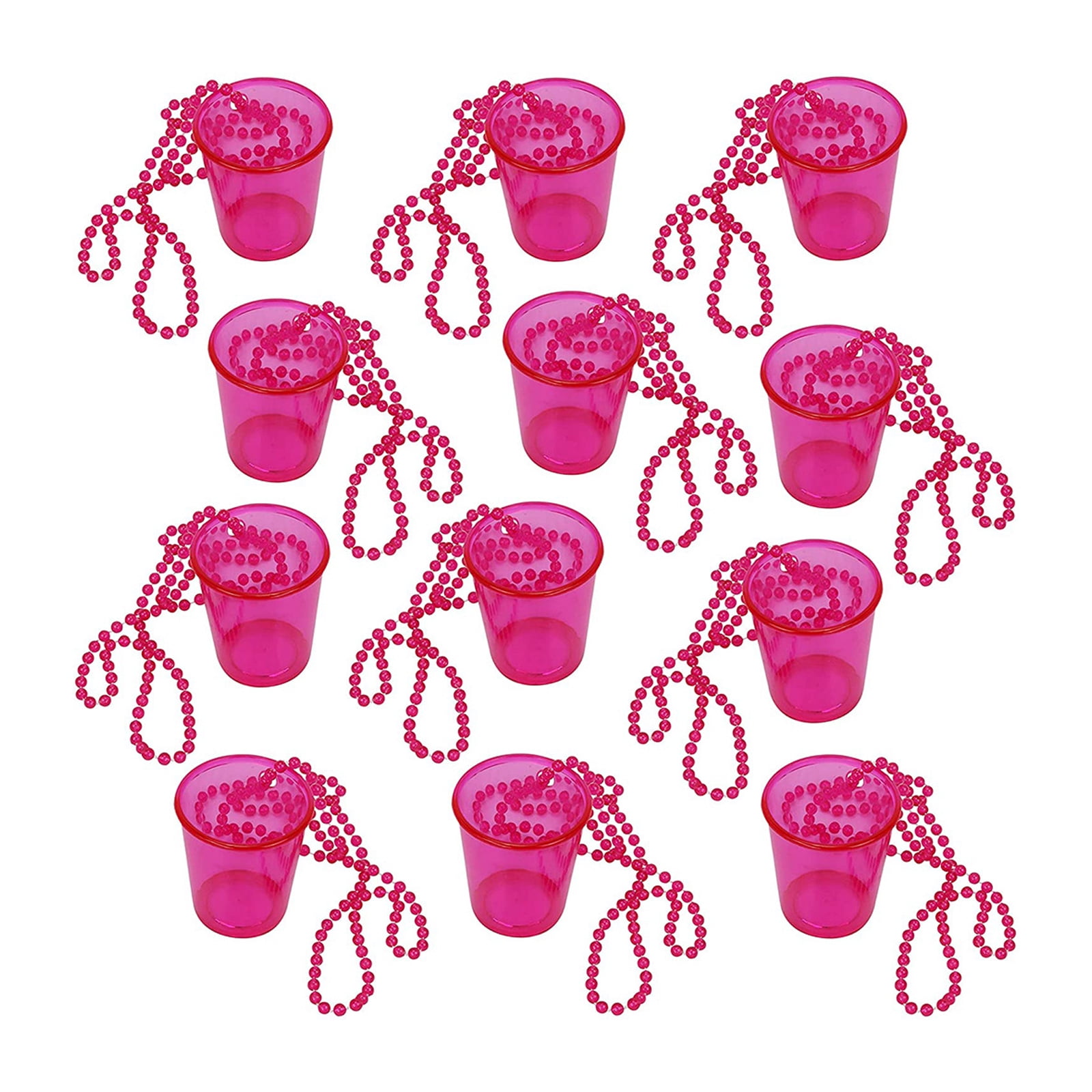 Clear Plastic Shot Glasses Single Party Wiring Bead Necklace Bead Chain