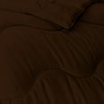 thumbnail image 5 of D.N.G. BEDDINGS 1 Piece Luxury Wavy Stitching Comforter Super Soft, All Season, 800 Thread Count, 100% Egyptian Cotton, With 6 Corner Tabs, Super King Size Chocolate Color, 5 of 6