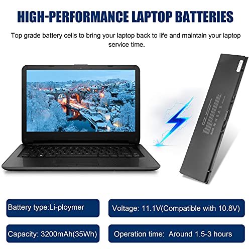 Batería para portátil Aryee compatible con Dell Latitude 14 7000 E7440 E7450 Serie E7420 (11.1V 3200mAh)