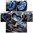 thumbnail image 2 of Renewold Blue Sea Turtle Hibiscus Car Seat Covers Full Set with Steering Wheel Cover Headrest Cover Cup Coasters Car Handbrake Cover Gear Shift Cover Auto Seat Cover Accessories Decor 11 PCS Set, 2 of 7