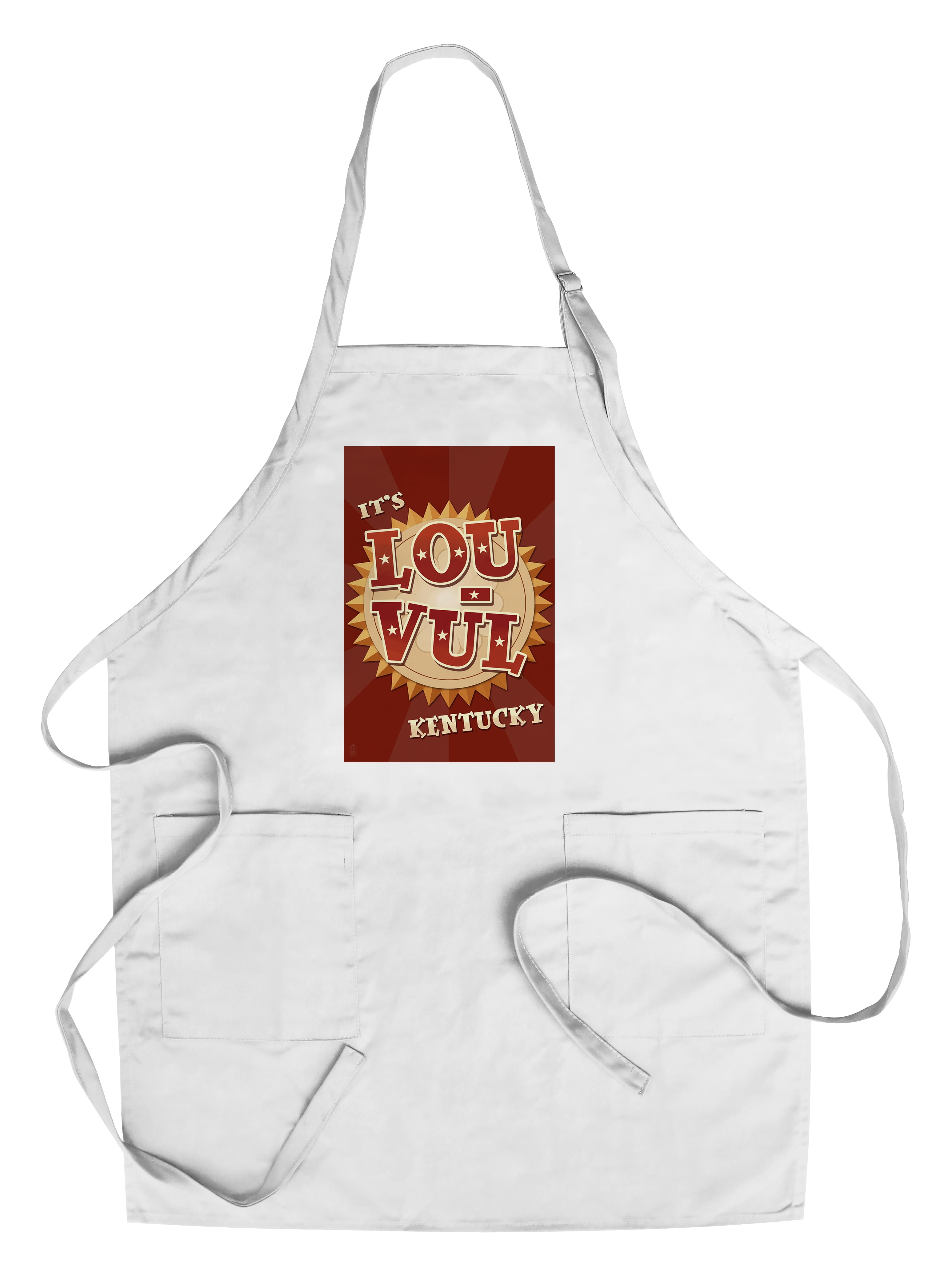 Louisville, Kentucky, Lou Vul (Cotton Canvas Apron, Kitchen Cooking