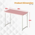 thumbnail image 6 of NiamVelo Computer Desk 40 inches Home Office Desk Modern Simple Style PC Desk with Sturdy Metal Frame for Adults , Pink, 6 of 10