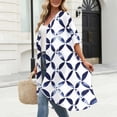 thumbnail image 6 of Xdegoge Kimono Cardigans for Women Open Front Half Sleeve Boho Tropical Print Cover Up Sheer Chiffon Duster Lightweight Summer Casual Daily Outerwear, 6 of 9