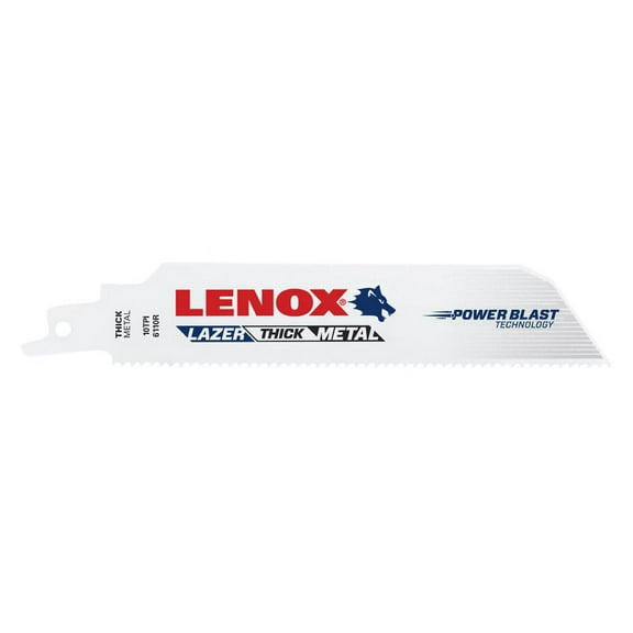 Lenox Lazer 6 in. Bi-Metal Reciprocating Saw Blade 10 TPI 5 pk