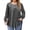 Gray, variant on Plus Size Tunic Top for Women, Long Sleeve Round Neck Blouse with Empire Waist & Side Pockets - Flowy Casual Loose Fit Shirt Army Green XXXXXL