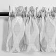 thumbnail image 2 of Semi-Sheer Kitchen Curtains Valance and Tiers Set Jacquard Rod Pocket Farmhouse Window Curtains Grey 36 inch Length 3 Piece Set, 2 of 6