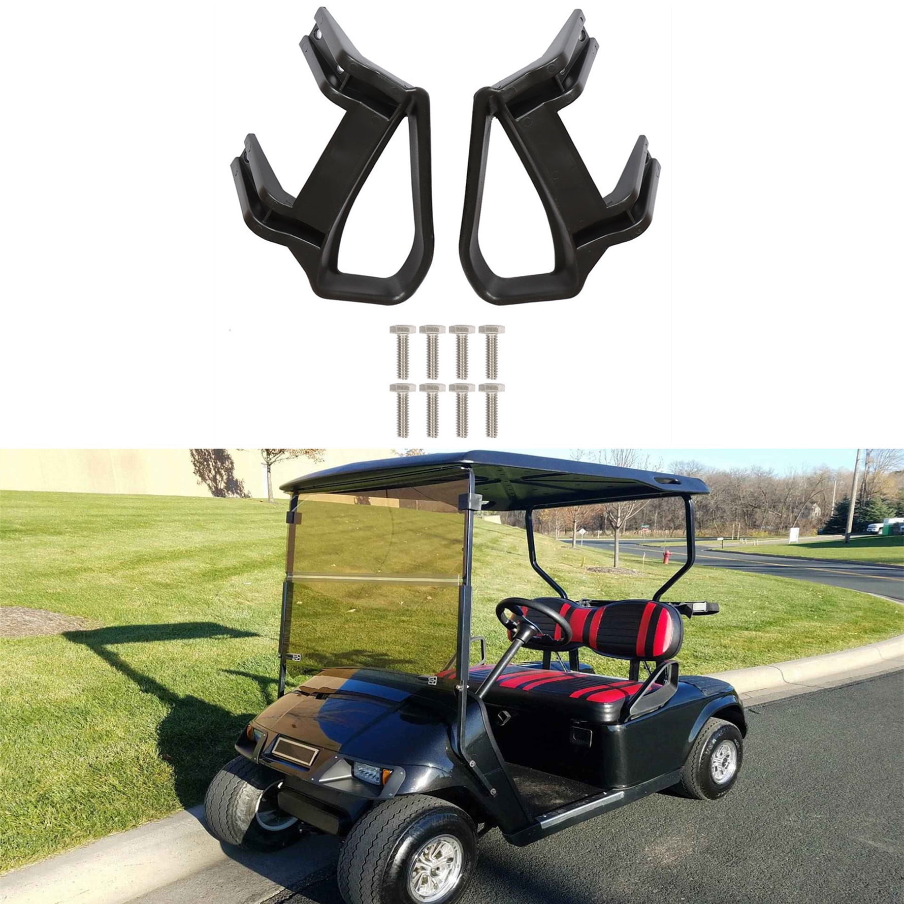 LABLT 2 Seat Handles Hip Restraints Replacement for EZGO Golf Cart Txt
