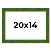20x14 Frame Green Burl Solid Wood Picture Frame | 1.75 Inches Moulding Width | Interior Frame Depth