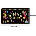 thumbnail image 2 of Coloridos accesorios de diseño de cumpleaños, pancarta de tela de fondo, 2 of 5