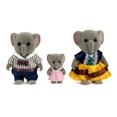 thumbnail image 1 of Set de 3 figuras de elefantes grises de la familia OLEOCA, 1 of 7