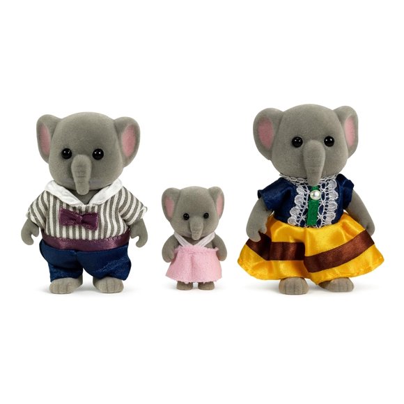 Set de 3 figuras de elefantes grises de la familia OLEOCA