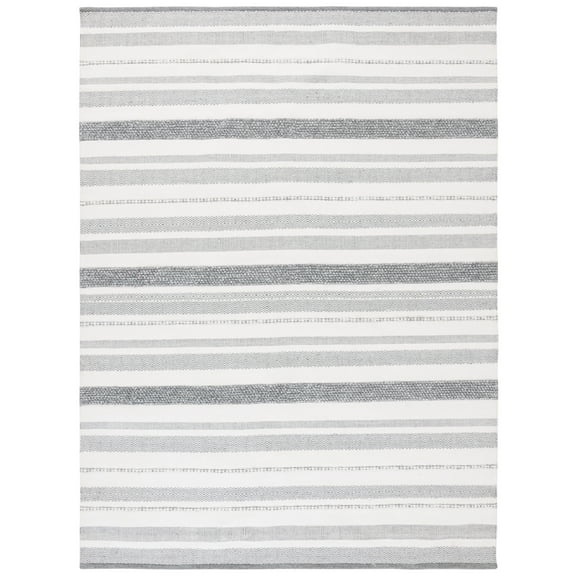 SAFAVIEH Kilim Vesela Striped Area Rug, Silver/Ivory, 8' x 10'