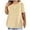A Yellow, variant on Plus Size Tops for Women Short Sleeve Summer Pullover Solid V Neck Tee Tunic Loose Fit Tshirts Yellow L