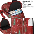 thumbnail image 4 of Sling Backpack,Red Christmas Tree Pattern Crossbody Bag with Water Bottle Holder,Waterproof Sling Bag for Men/Women with Chest Phone Holder for Hiking,Travel, 4 of 6