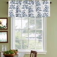 thumbnail image 5 of Blue Fruit Valances for Windows, Vintage Plant Nature Botanical Flower Floral Light Filtering Kitchen Curtains, Rod Pocket Window Valance Curtains for Living Room Bedroom, 42" W x 12" L, 2 Panels, 5 of 9