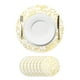 thumbnail image 1 of 8Pcs Manteles Redondos Desechables Dorados, 13" Decoraciones de Mesa con Brillos Metálicos, 1 of 6
