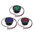 thumbnail image 3 of 1Pc Dc4-100V Voltmeter Led Digital Display Round 2-Wire Voltmeter Dc Digital Car Current Meter Voltage Meters Volt Detector Blue Fangkenuo, 3 of 5