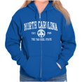 thumbnail image 3 of North Carolina Cute Footprints Beach Unisex Fleece Graphic Zip Up Hoodie Brisco Brands 3X, 3 of 5
