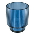 thumbnail image 2 of American Atelier Vintage Art Deco Set of 4 Fluted Drinking Glasses, Ribbed Glassware for Cocktail, Gin, Whiskey & More, Blue, 2 of 5
