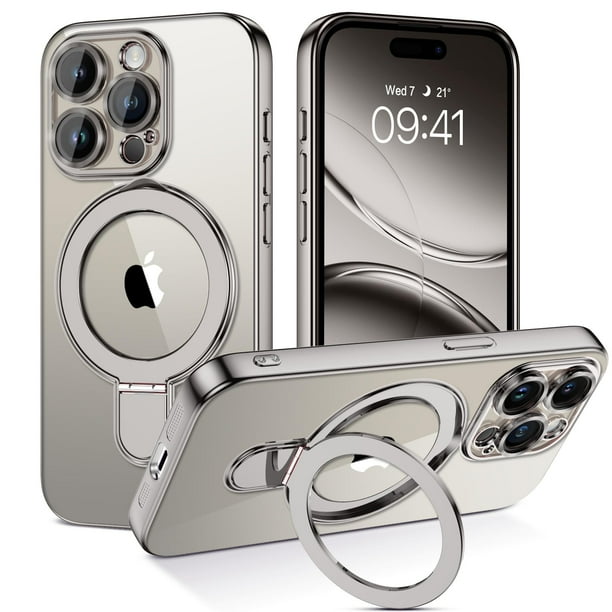 Funda para teléfono celular GUAGUA iPhone 15 Pro 6.1 pulgadas con soporte magnético