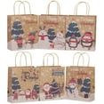 thumbnail image 1 of 24 Piece Christmas Kraft Gift Bags with Assorted Christmas Prints for Holiday Christmas Paper Gift Bags for Xmas Party, 1 of 8