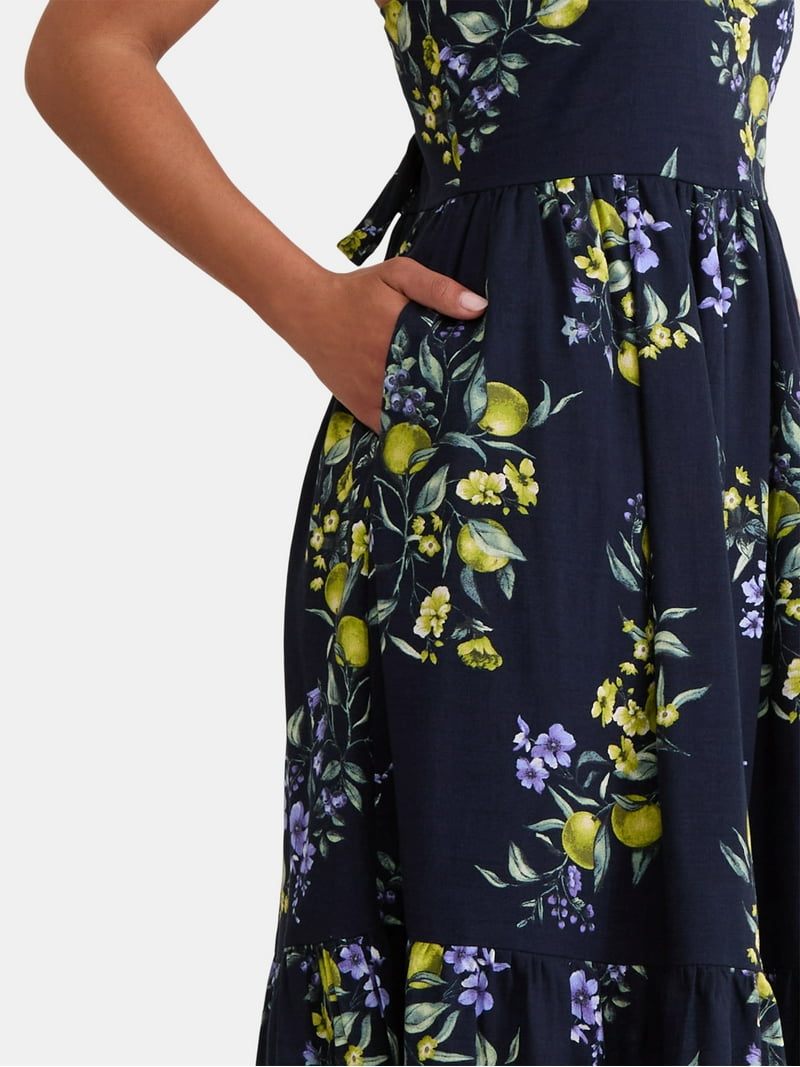 amber midi dress Amber Skyline Floral Mesh Midi Dress in Taupe S / Taupe