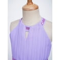 thumbnail image 4 of YONGHS Kids Girls Chiffon Wedding Bridesmaid Dress Party Prom Gown 4-14 Lavender 12, 4 of 7