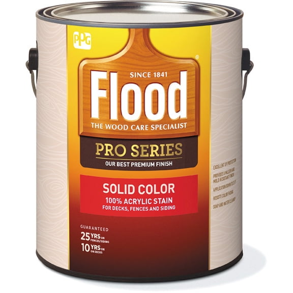 1 gal Flood FLD820 White Pro Series Pastel Base Solid Color Acrylic Stain