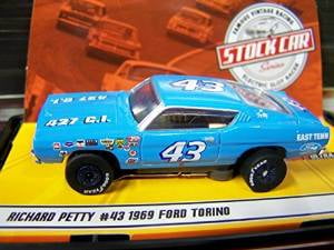 Auto World #43 1969 Torino Petty Thunderjet HO Slot Car Runs on Aurora Tomy AFX 