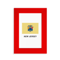 thumbnail image 1 of New Jersey Contours Flag State America Picture Display Art Red Photo Frame, 1 of 4