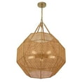 thumbnail image 4 of Selby 5-Light Pendant in Burnished Brass and Rattan, 4 of 6