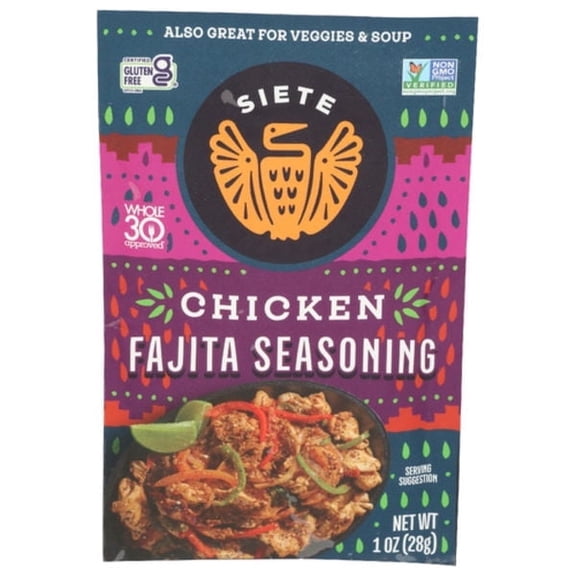 2X - Siete Chicken Fajita Seasoning 1 oz Package May Vary