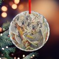 thumbnail image 5 of Koala Bears Sitting In The Tree Glass Christmas Ornament Holiday Decor And Xmas Gifts Ideas Mama And Baby Koala Bear Round Shaped Glass Ornament, 5 of 8