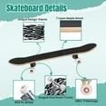 thumbnail image 4 of 31'' Complete Skateboard 7 Layer Canadian Maple Double Kick Deck Skateboards Skate Board for Beginner Adult Gifts, 4 of 5