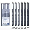 thumbnail image 1 of CAROOTU 6Pcs/Set Waterproof Sketch Pigment Fine Liner Pen Needle Drawing, 1 of 4