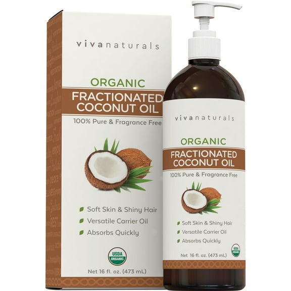 Viva Naturals Organic Fractionated Coconut Oil, 16oz