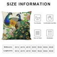thumbnail image 5 of Square  Fabric Throw Pillow Cushion Cover Peacock Pattern Peacock Feathers Double Sides Various Size  (C-13), 5 of 5
