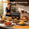 thumbnail image 5 of 10QT Air Fryer Oven Dual Basket, SYNC Match Cook, Independent Dual Controls, 7 Food Presets, Roasting, Baking, Reheating, 1700W LED Color Display, 5 of 8