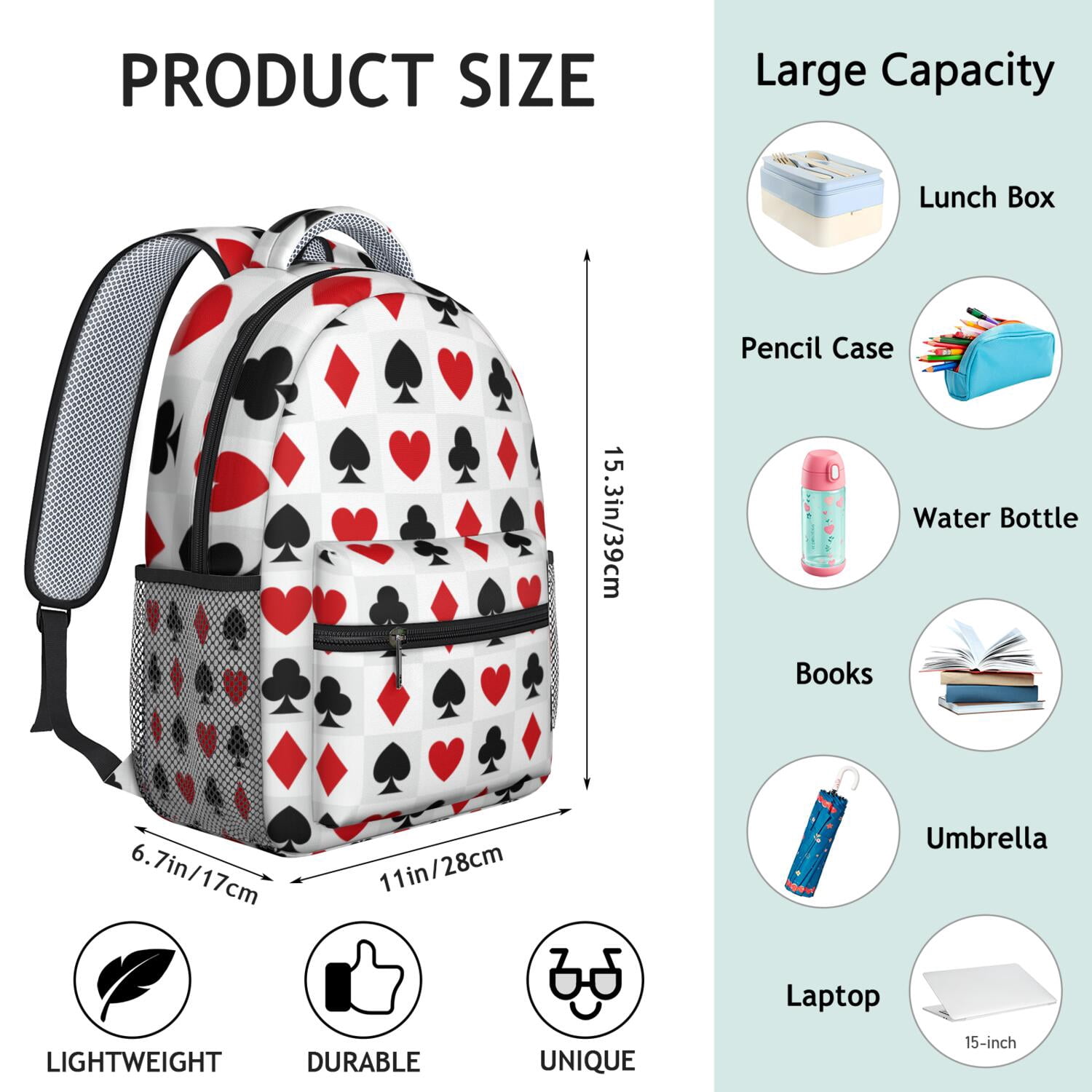 Sports Competition Print Backpack for Teens - Waterproof & Lightweight Student Backpack - Breathable Shoulder Straps for Baseball, Soccer, Football